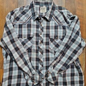 Ariat retro fit snap button down flannel